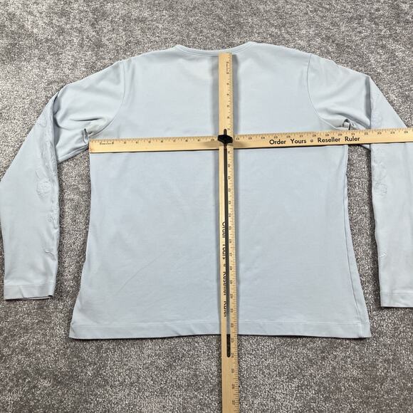 Patagonia T Shirt Womens Large Stretch Performance Floral Embroidery Hiking - Picture 10 of 14